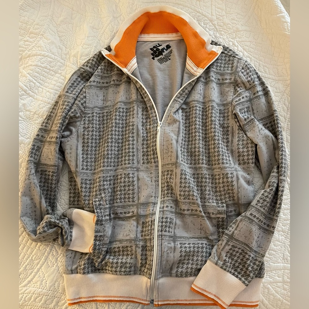 Tell The People Mens Zip Up Sweatshirt. Size Large. Rare Find D-27